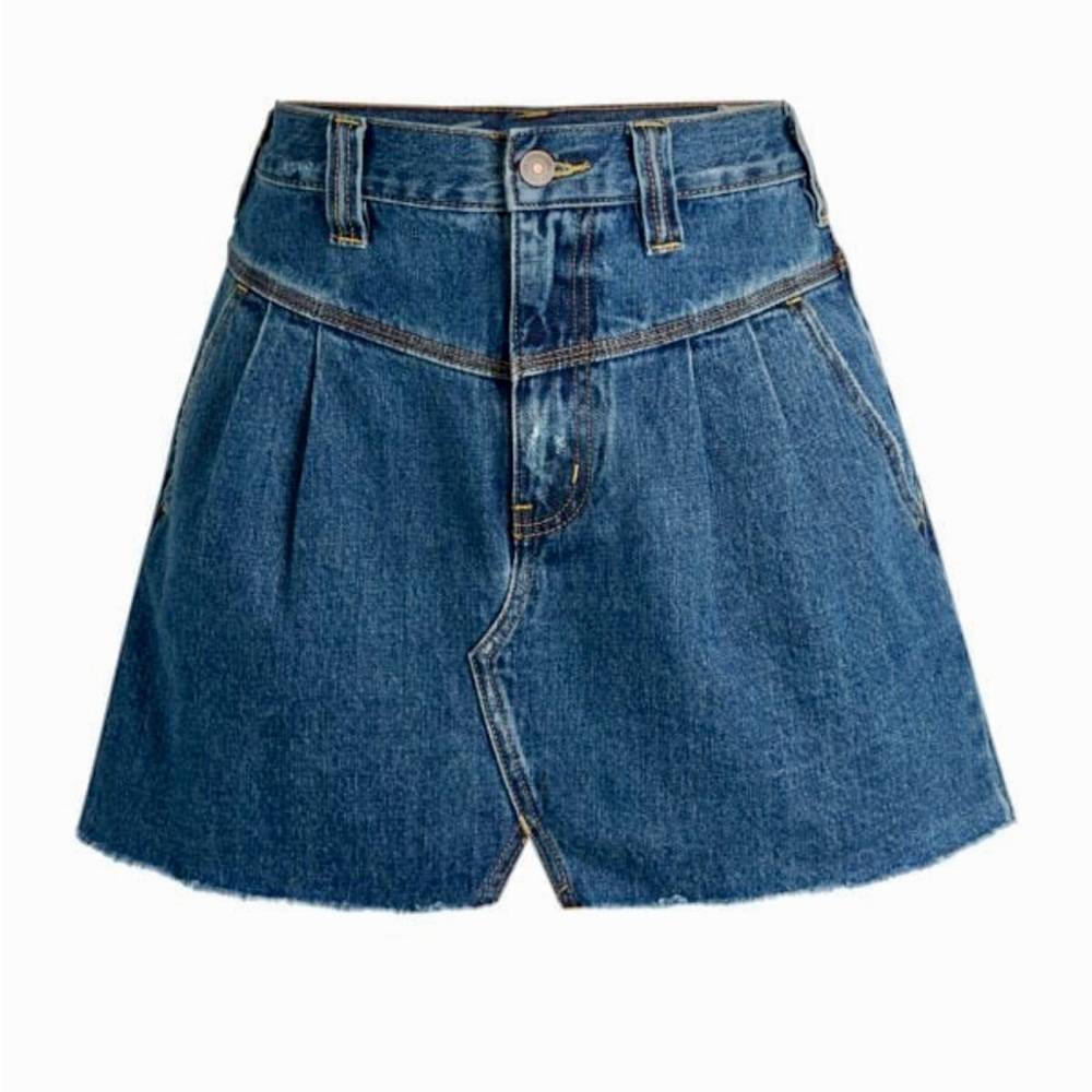 Free People Sidecar Mini Skirt-Saratoga Blue Size 27 BNWT